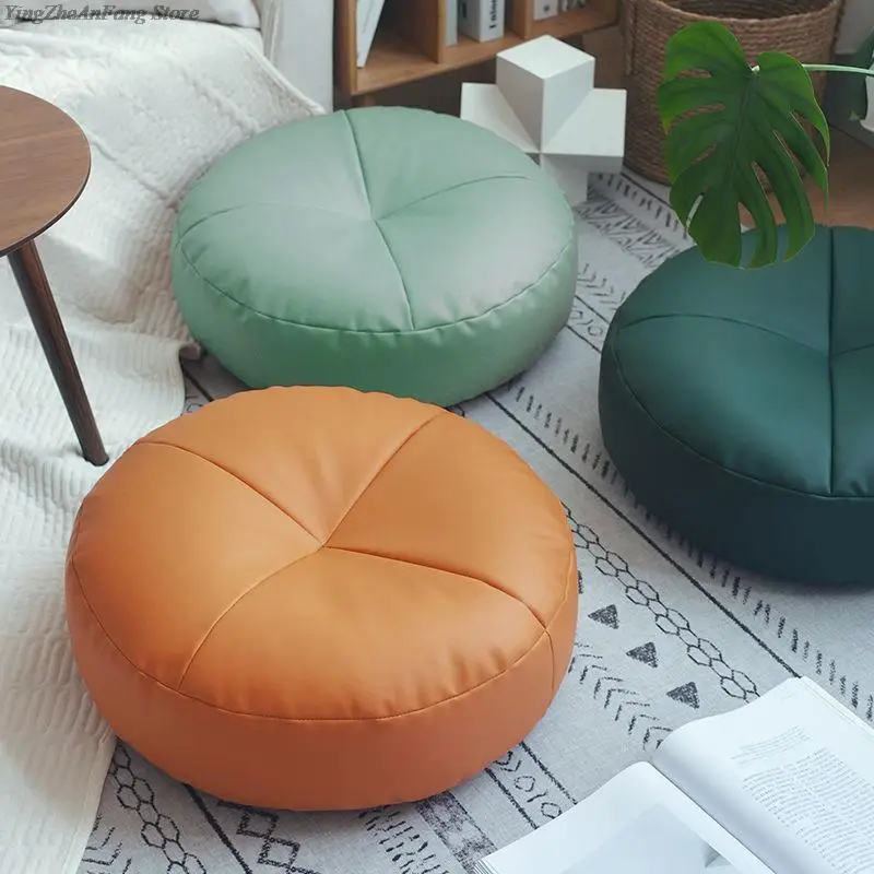 

Japanese Style Futon Meditation Cushion Tatami Stuffed Yoga Mat PU Leather Floor Seat Cushion With Fillings Thicken Pouf Sofa