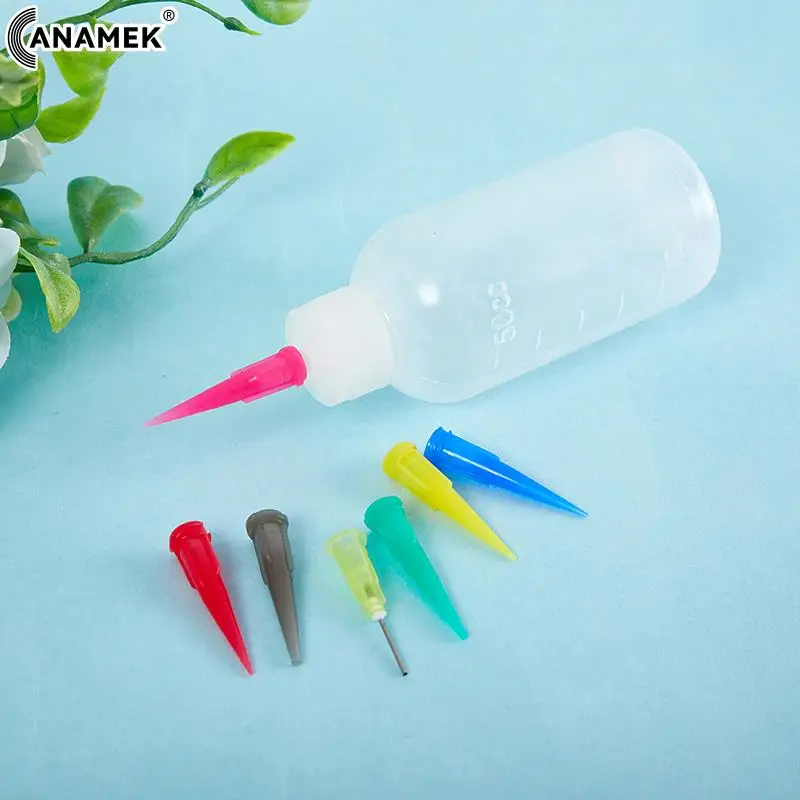 

1set Jam Painting Squeeze Bottles With 7 Nozzles Cake Decor Baking Pastry 50ML Bottle Drawing Tools Jam Pot Cake Tools