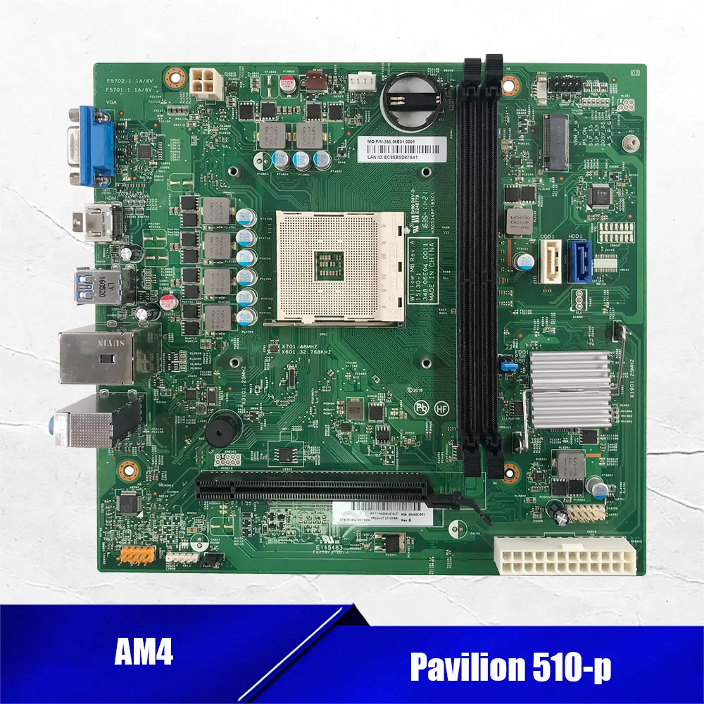 

High Quality for HP 854902-001 15130-1 348.06E04.0011 MB AM4 Desktop Mainboard Pavilion 510-p Pre-Shipment Test