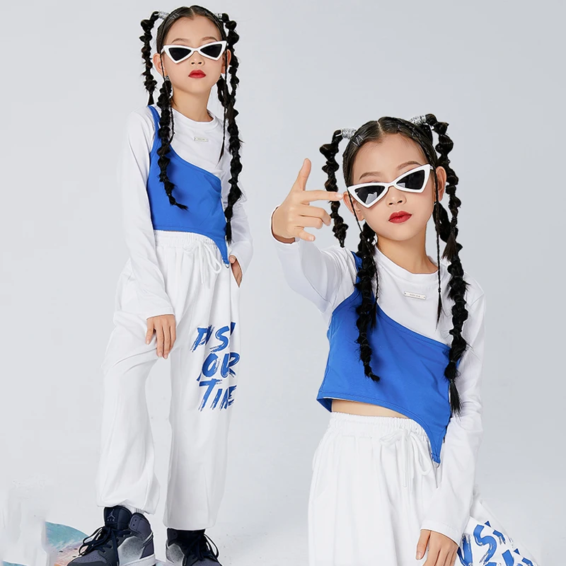 

2022 Jazz Modern Dance Rave Clothes Girls Kpop Outfits For Girls Ballroom Hip Hop Dance Performance Festival Costumes DQS10753