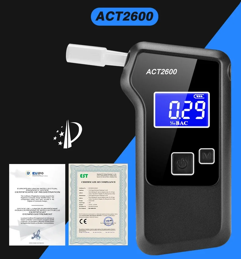 Тестер профилактики вождения пьяным персональный портативный цифровой дисплей