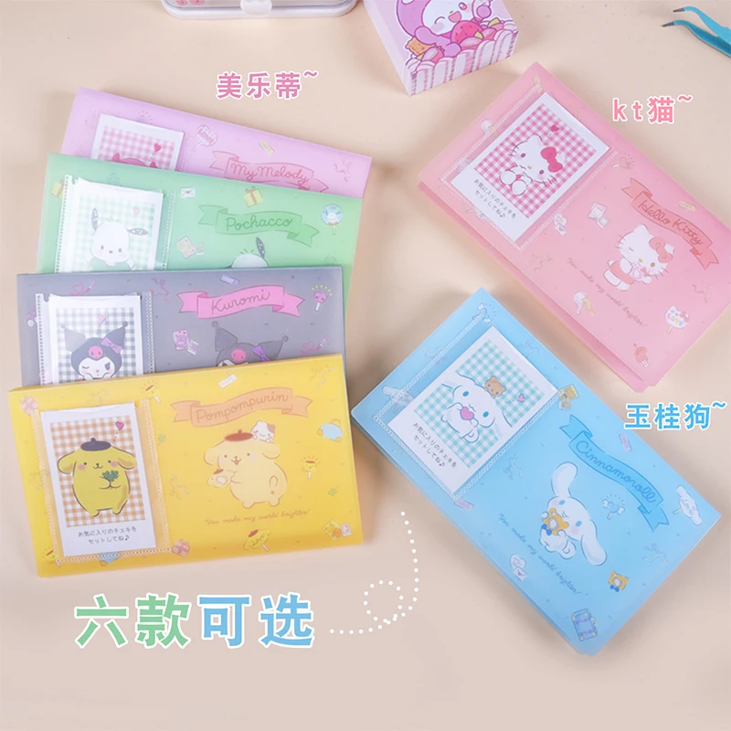 

Фотоальбом Sanrio Kitty Kuromi Melody Cinnamoroll 3 дюйма, фотооткрытка «сделай сам», Idol, собирание фотографий, альбом для скрапбукинга, папка для карт