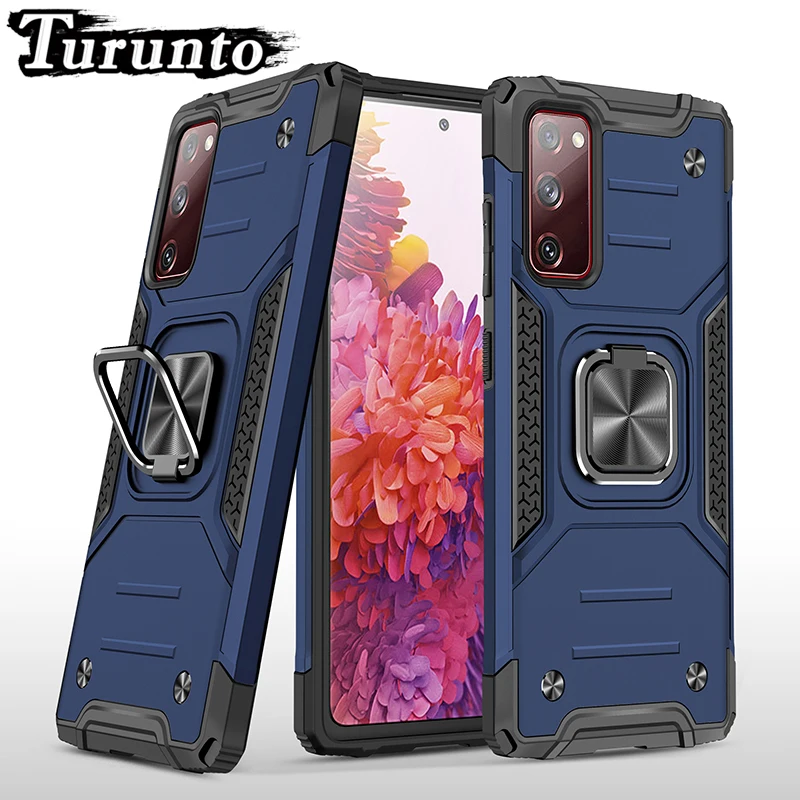 

Shockproof Phone Case For Samsung S20FE S21FE S10Plus Metal Magnetic Ring Holder Armor Cover For Galaxy S22 Ultra S21 S23 Plus