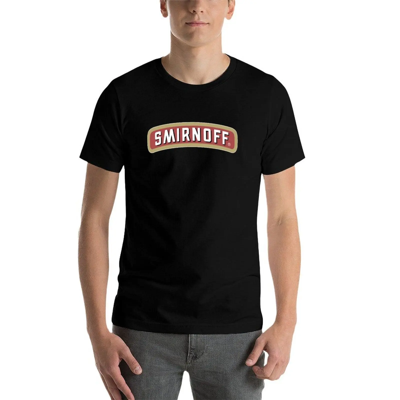 Фото Футболка с логотипом Smirnoff Vodka, легкая футболка для рабочей одежды №3