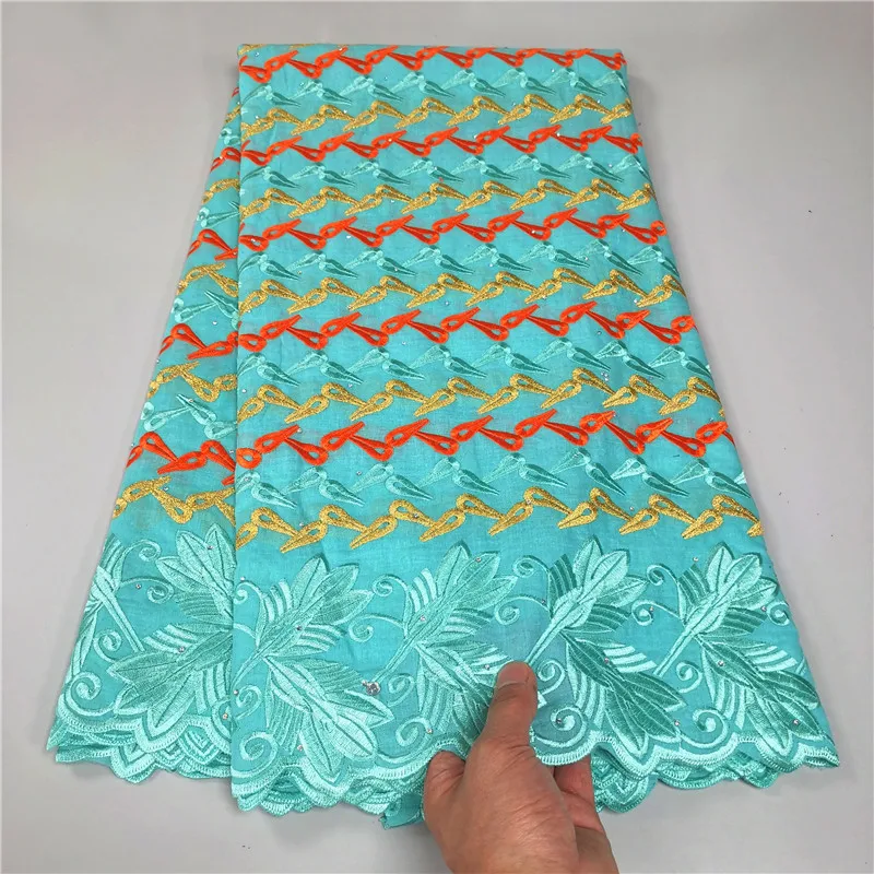 

Швейцарская Кружевная Ткань 5 ярдов, новейшая тяжелая африканская вышивка бисером, 100% хлопчатобумажная ткань, швейцарская вуаль, кружево, популярный Дубайский стиль 9L31801