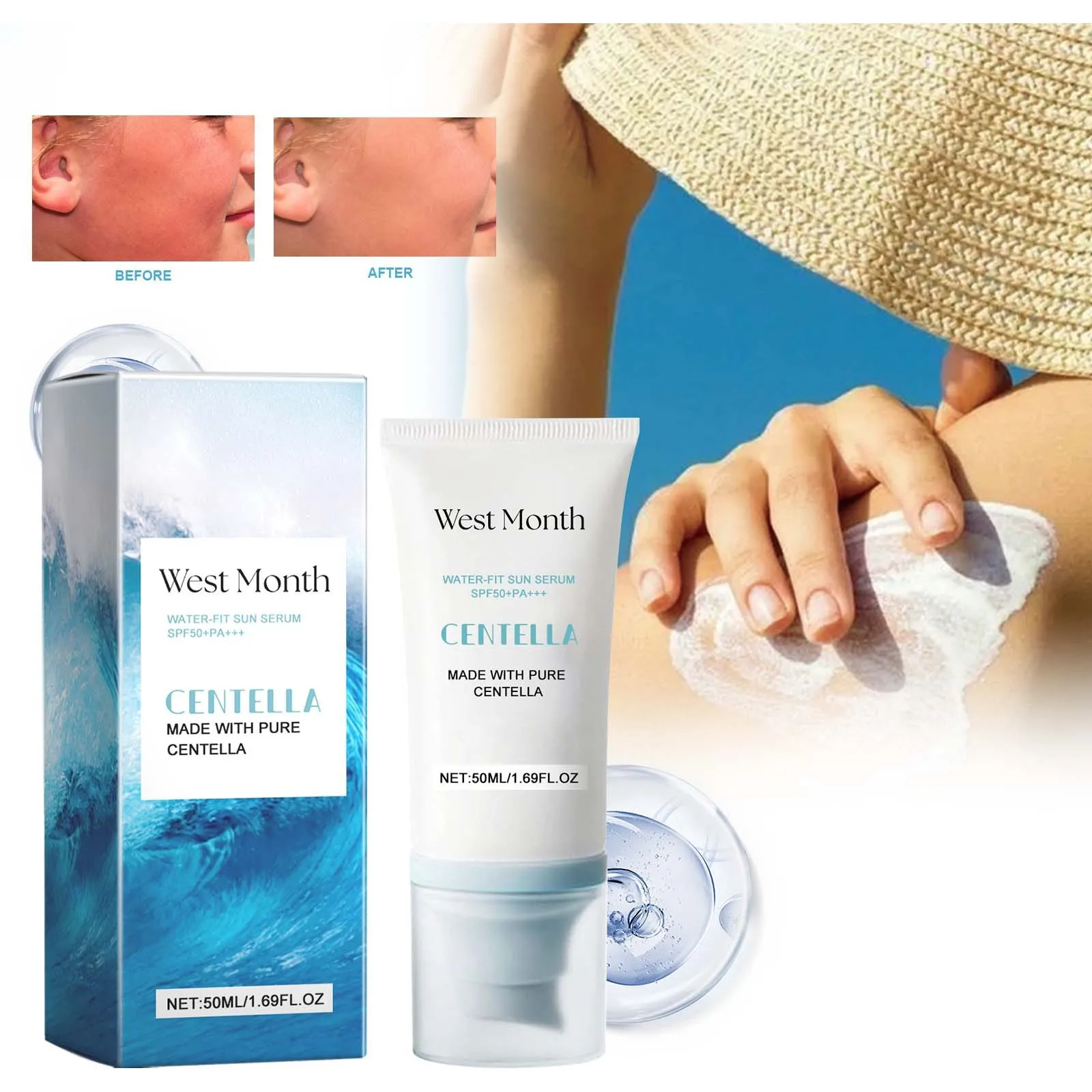 Солнцезащитный крем для чувствительной кожи 50 мл Spf50 +