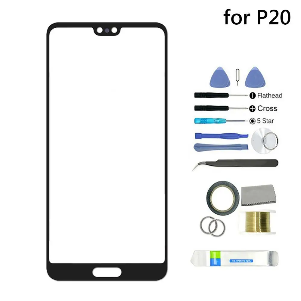 

Glass Replacement Repair Parts Front Screen Lens Tools Kit for Huawei P20 Pro