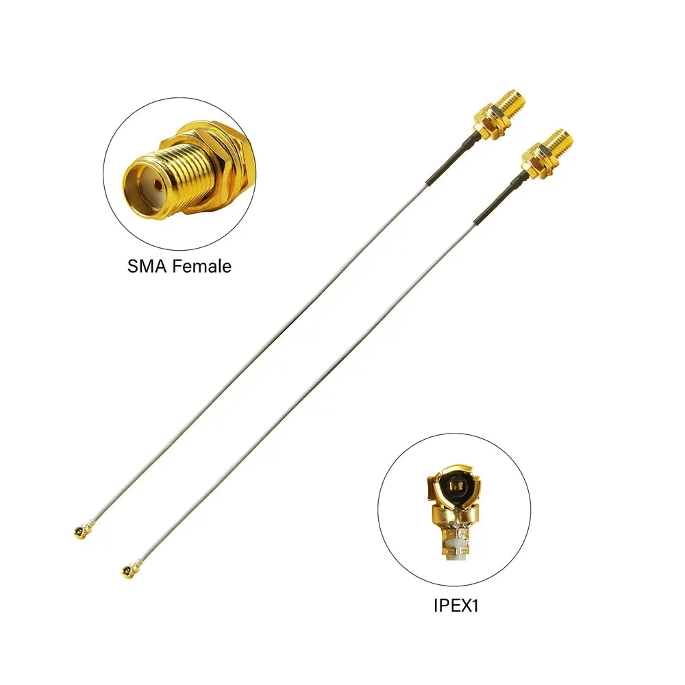 Фото Кабель IPEX U.FL - SMA Female, 6 дюймов, RG178, коаксиальный кабель-пигтейл для подключения антенны SMA к 4G/5G роутеру, модему, Wi-Fi №2