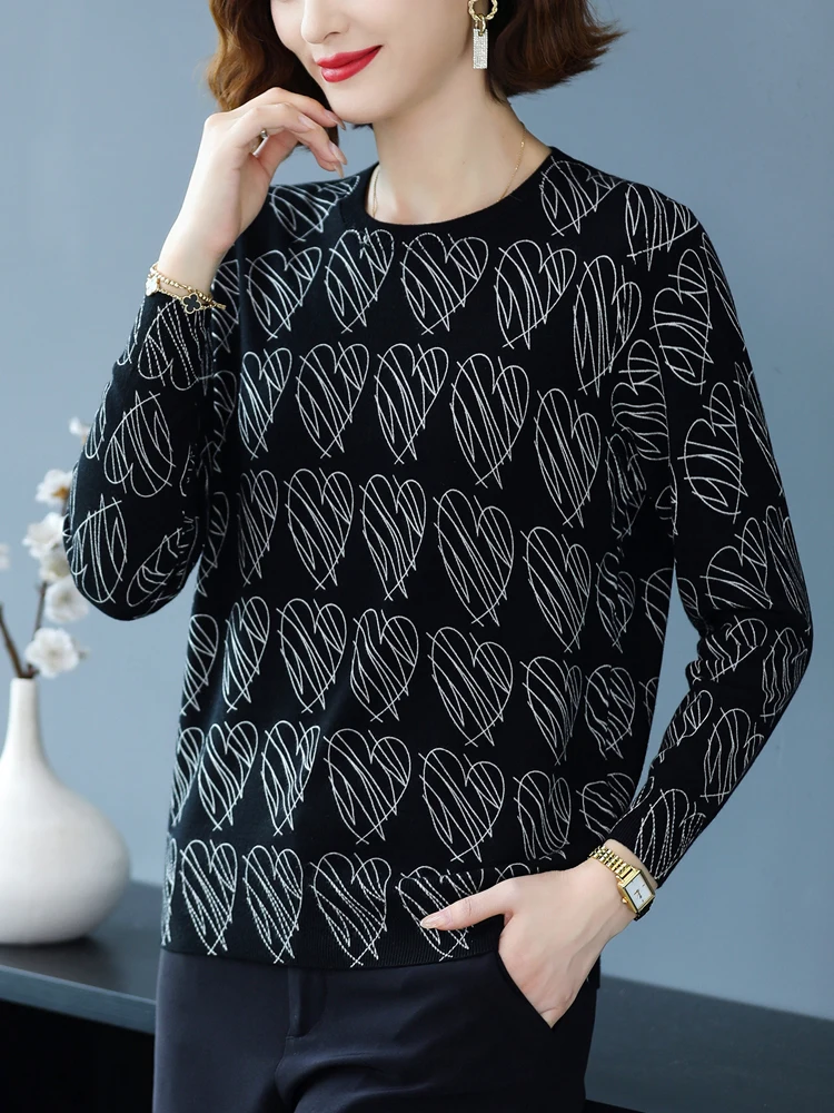 

Свитера с милым принтом, осень-весна, мягкий Женский Повседневный джемпер, женский свитер с длинным рукавом