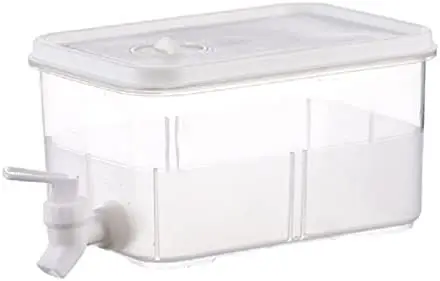 

Beverage dispenser, cold water dispenser, food dispenser with faucet Plastic water with lid, transparent, used for parties, wedd