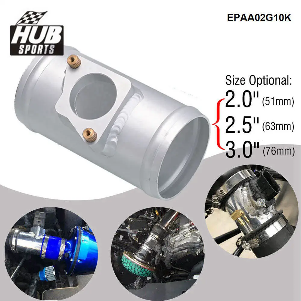 

HUB sports 2"/2.5"/3" MAF Mass Air Flow Sensor Mount Adapter Pipe Tube Flange Base For Nissan For Honda For Ford EPAA02G10K