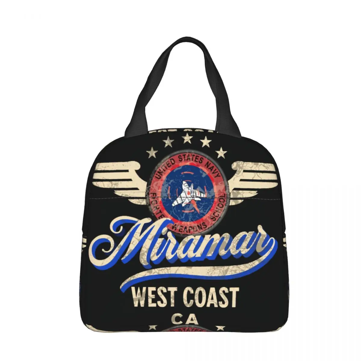 

Miramar California Oxford Cloth Portable Bags Top Gun Maverick Goose Film School Trip Lunch Hiking Debris Cooler Food Handbags