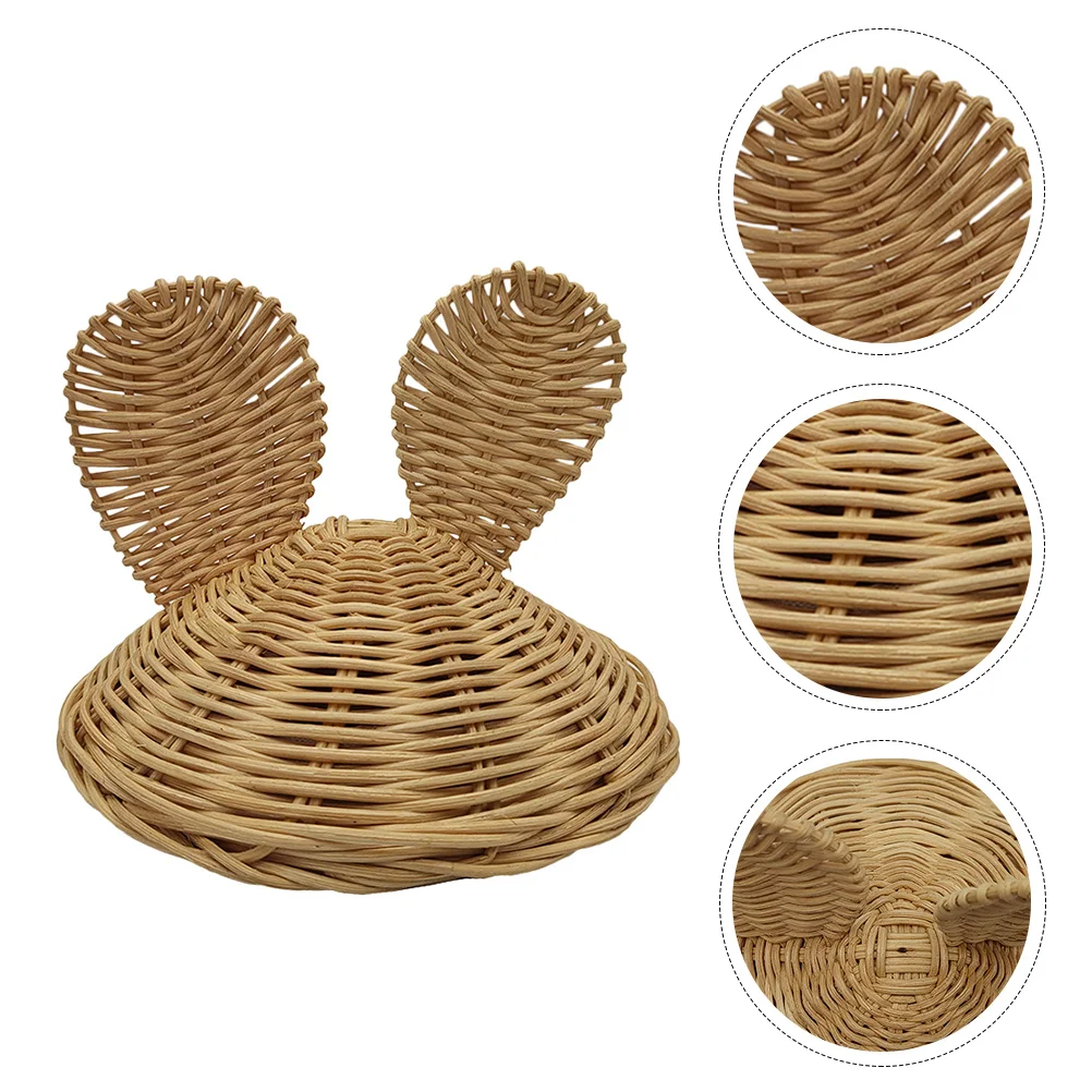 

1Pc Creative Kids Hat Portable Rattan Hat Decorative Woven for Girl Boy