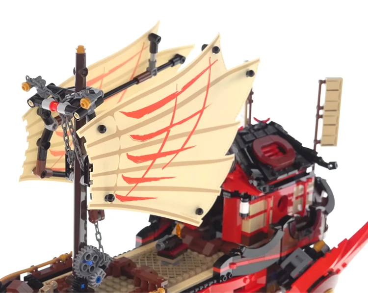 1821 шт. Shinobi Legacy Destiny's Bounty Boat Battle Ship Moving Sails Samurai X 11558 Наборы строительных блоков