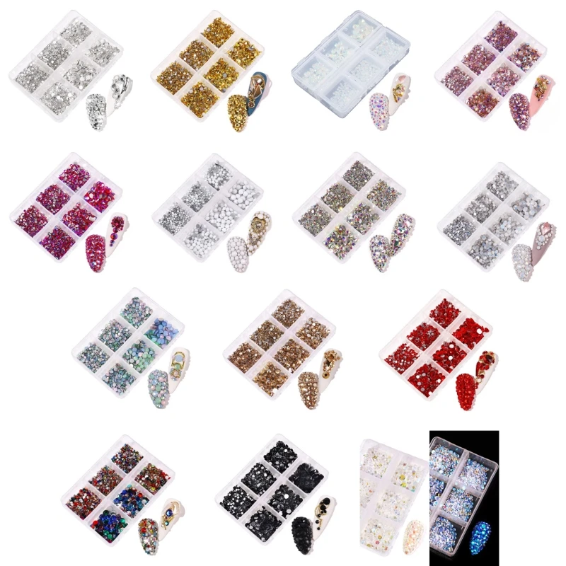 

Professional Glass Nail Crystals Gems Nail Art Decorations Nail Gems for Womens
