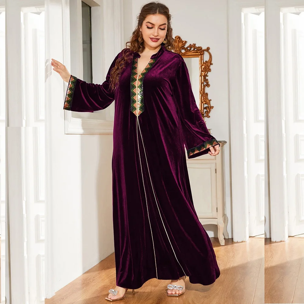 

2023 New Arrival Maxi Long Loose Muslim Gown For Women
