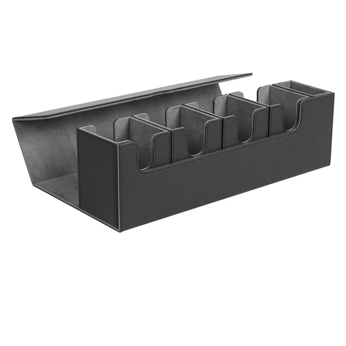 

Card Deck Box, 5 in 1 Card Storage Case,Card Organizer Magnetic Card Storage Box(Black)