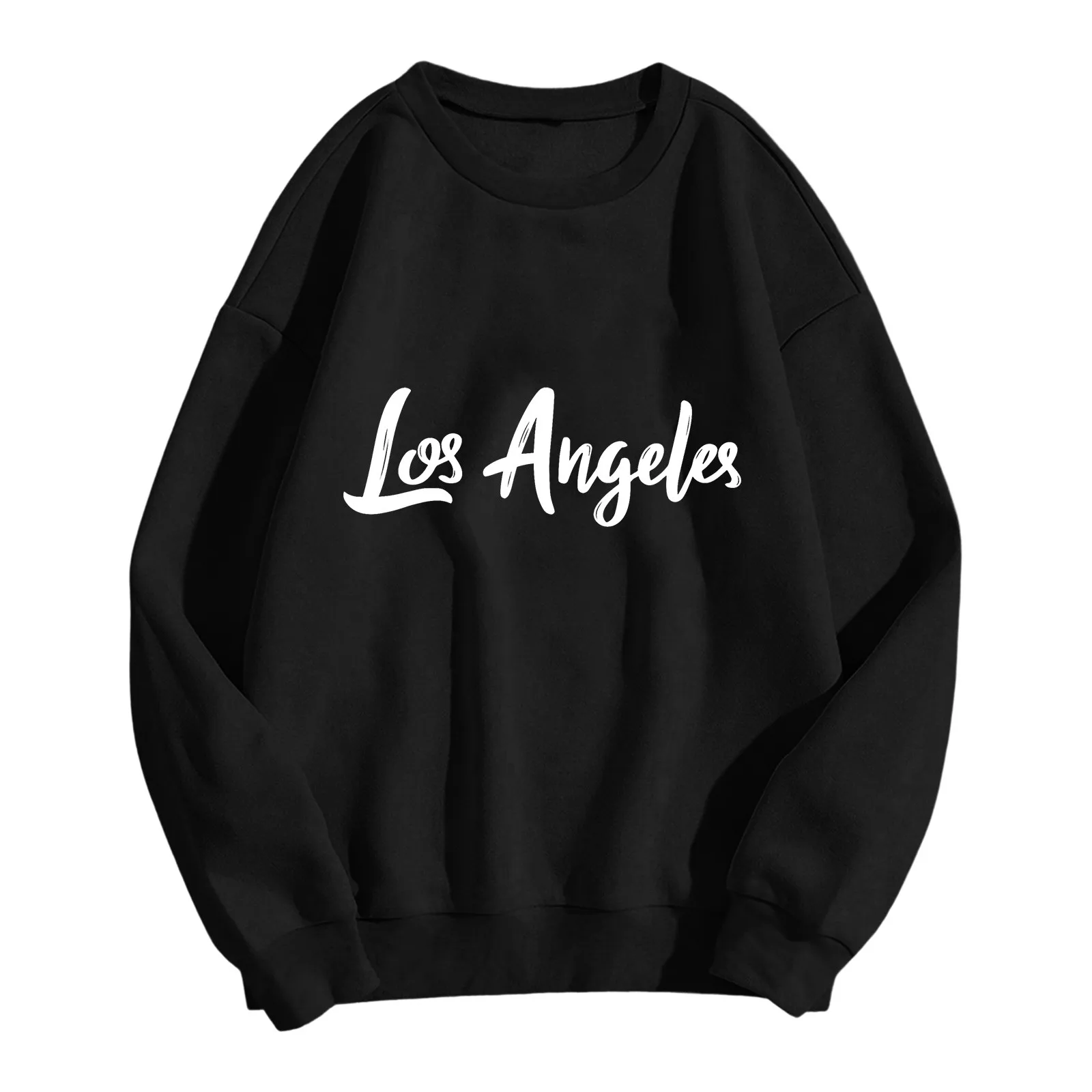

Fashion Women Sweatshirt Long Sleeve Crew Neck Casual Wear Los Angeles Letter Graphic Printed Sweatshirts Female Autumn Tops