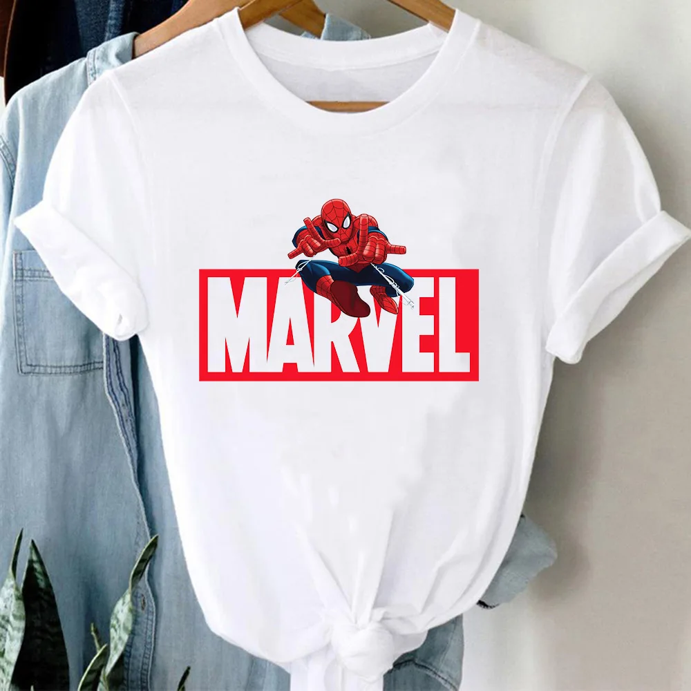 

The Avengers T Shirt Men Marvel Super Hero Spiderman Kawaii Print Vintage Casual Fashion T-shirt White Unisex Tees Top Clothing