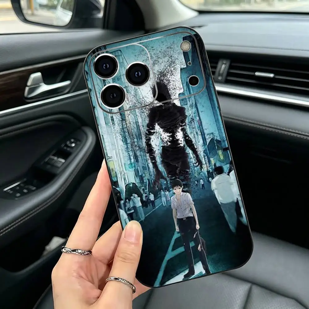 Фото Чехол для iPhone 17, 16, 15, 14, 13, 12, 11, XS, Plus, Pro Max с дизайном «Аниме Суперсила Кей А-Аджин», мягкий, черный, противоударный №3