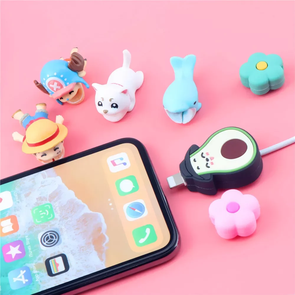 

Animal Charger Protector Cable Cartoon Organizador USB Cable Protector Winder Anime Cute Organizer Protective For IPhone
