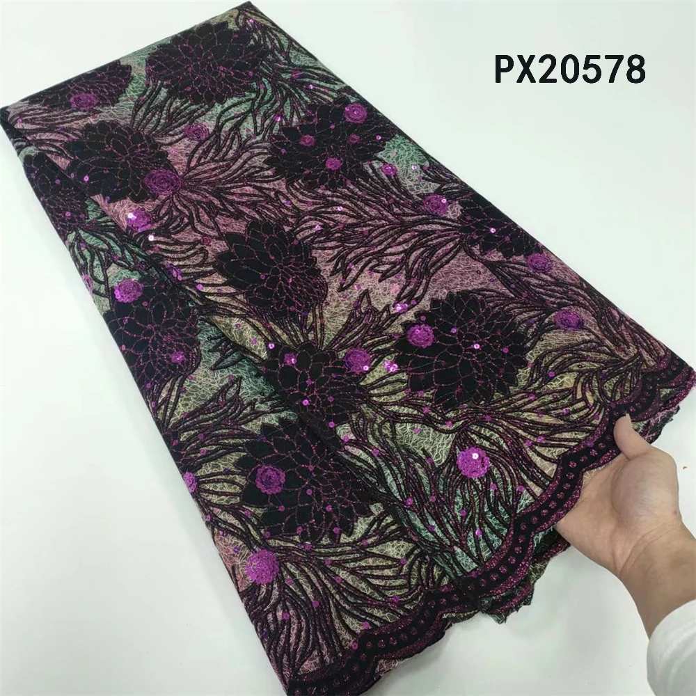 Божья цена очень милое темно-зеленое Сетчатое платье с вышивкой для дам Нигерия