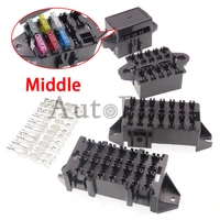 1 set 91014ways black medium multiway blade type fuse box assembly standard car fuse holder block with terminal