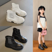 girls cut outs sandals summer fashion children gladiator rhinestones pu mesh sandal middle big kids zip shoes baby ankle boots