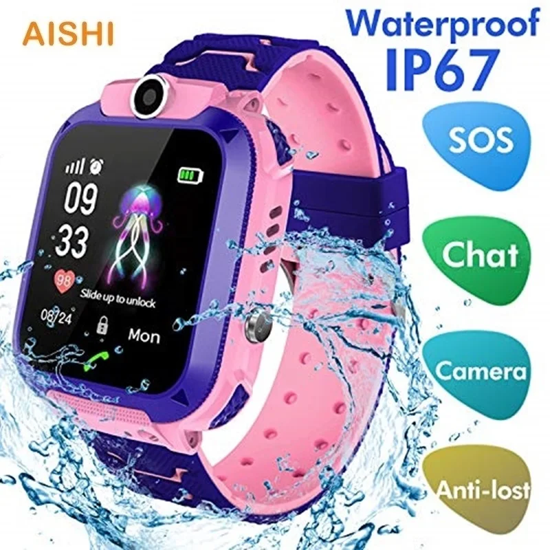 

Q12 Children's Smart Digital Watch With Sim Card SOS Phone Kids Watch Location Tracker Waterproof IP67 Smartwatch For Children's