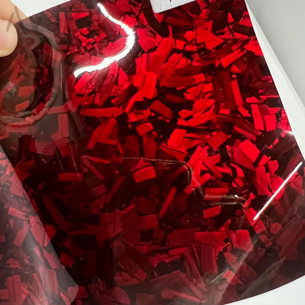 152 см глянцево-красная ПЭТ-9D пленка из углеродного волокна виниловая наклейка для