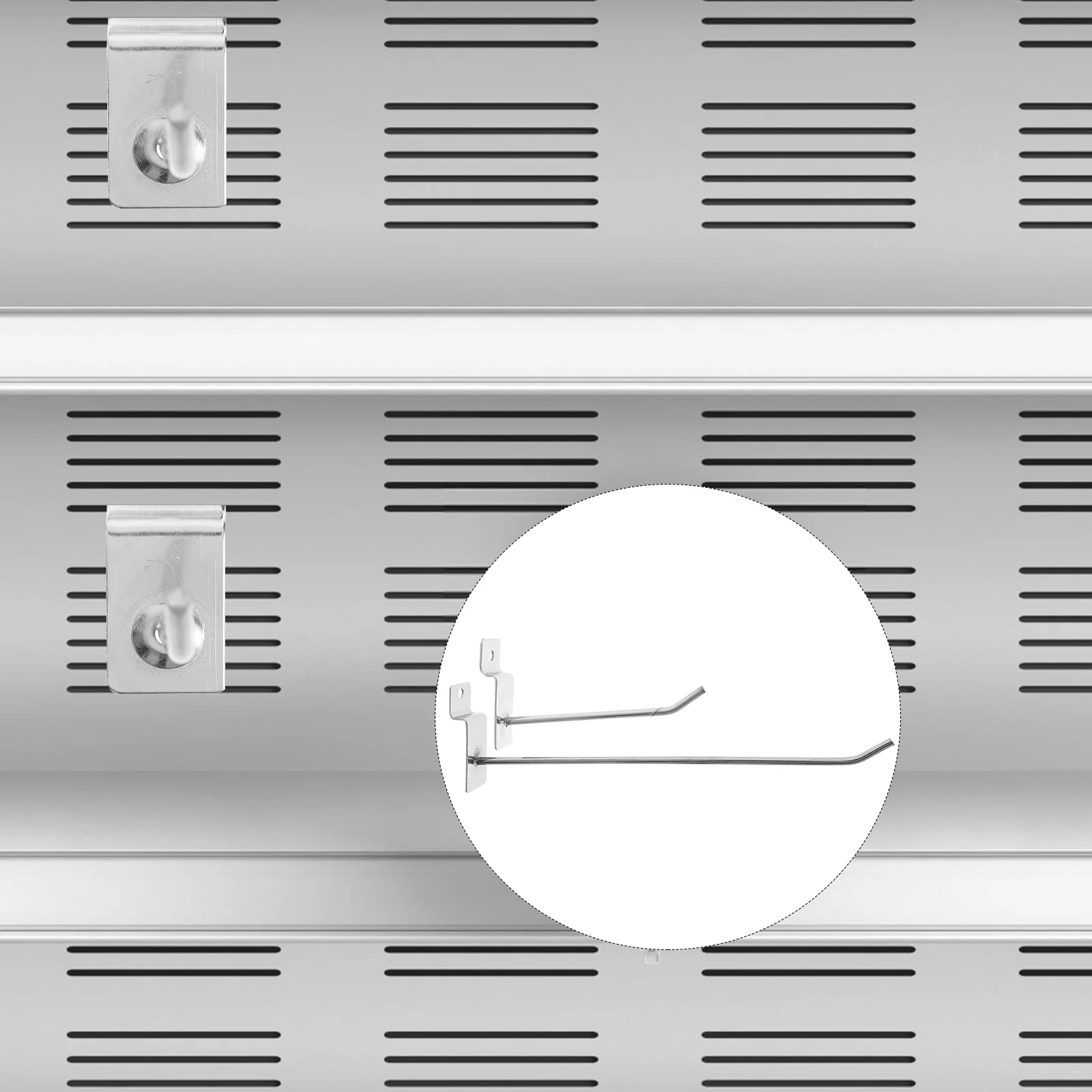 

50 Pcs Slot Hook Hooks Pegboard White Hooks For Hangings Tool Commodity Metal Clothes Goods Shelf