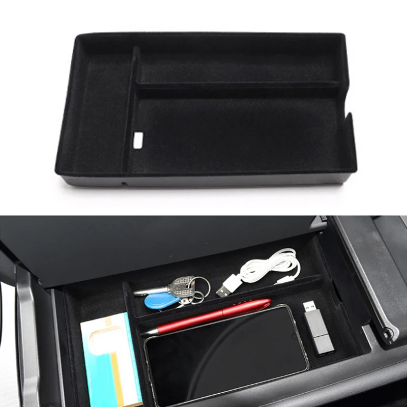 

Черный контейнер для хранения в подлокотнике центральной консоли, поднос-органайзер для Lexus RX 2023, левый руль