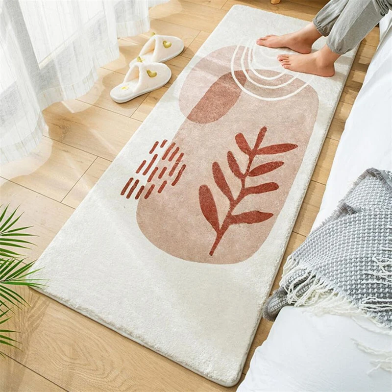 Мягкий коврик из искусственного кашемира впитывающий нескользящий для ванной