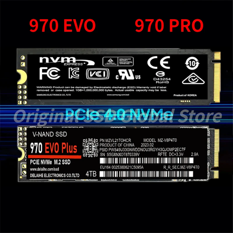 

Original 1TB M.2 SSD NVME SSD Hard Drive 970EVO Plus 4TB NVMe Pcie 970 PRO Hdd Internal Hard Disk for Laptop/Desktop/mac/ps4/ps5