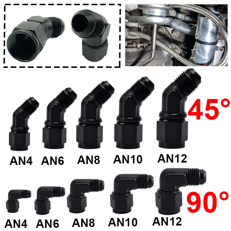Фитинги для масляного топлива Анодированный алюминиевый адаптер топливного