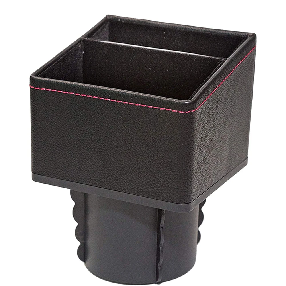 Car Center Control Storage Box Leather Square Container Cup Holder Pocket Console Seat Catcher Organizer Coin Collector |