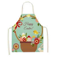 easter bunny easter egg cotton linen apron kids painting craft apron kitchen cooking baking apron restaurant cleaning workwear