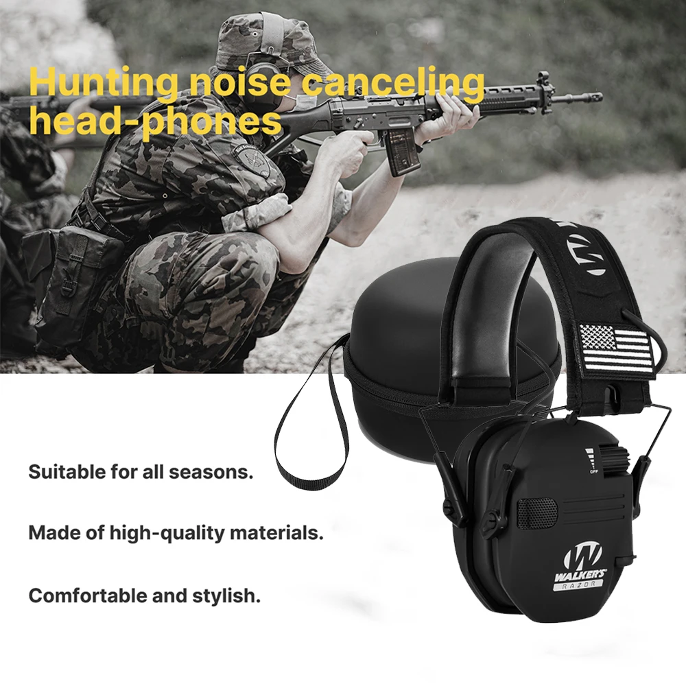 

High Quality NRR23dB Slim Electronic Muff Electronic Shooting Earmuff Tactical Hunting Hearing Protective Headset
