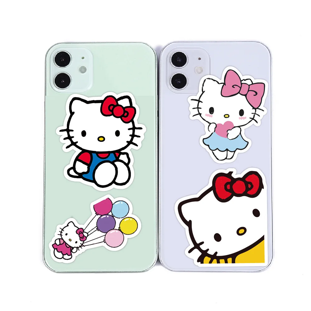 10/30/50pcs Hello Kitty Stickers for Girls Kids Decal Decorative Scrapbooking Guitar Phone Case  Laptop Waterproof Cute Sticker images - 6