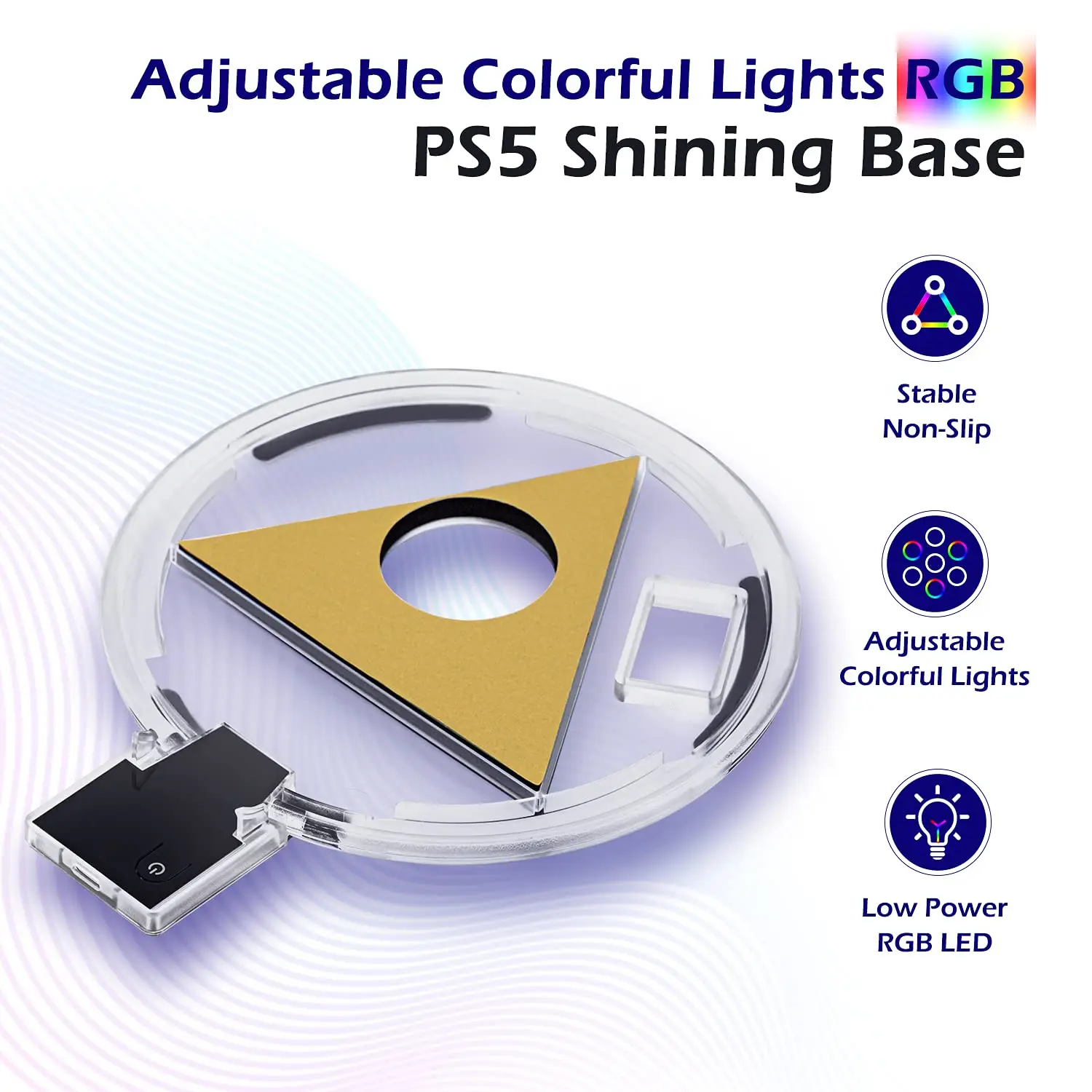 Подставка светодиодная Rgb для консоли Ps5 регулируемая вертикальная подставка с 4