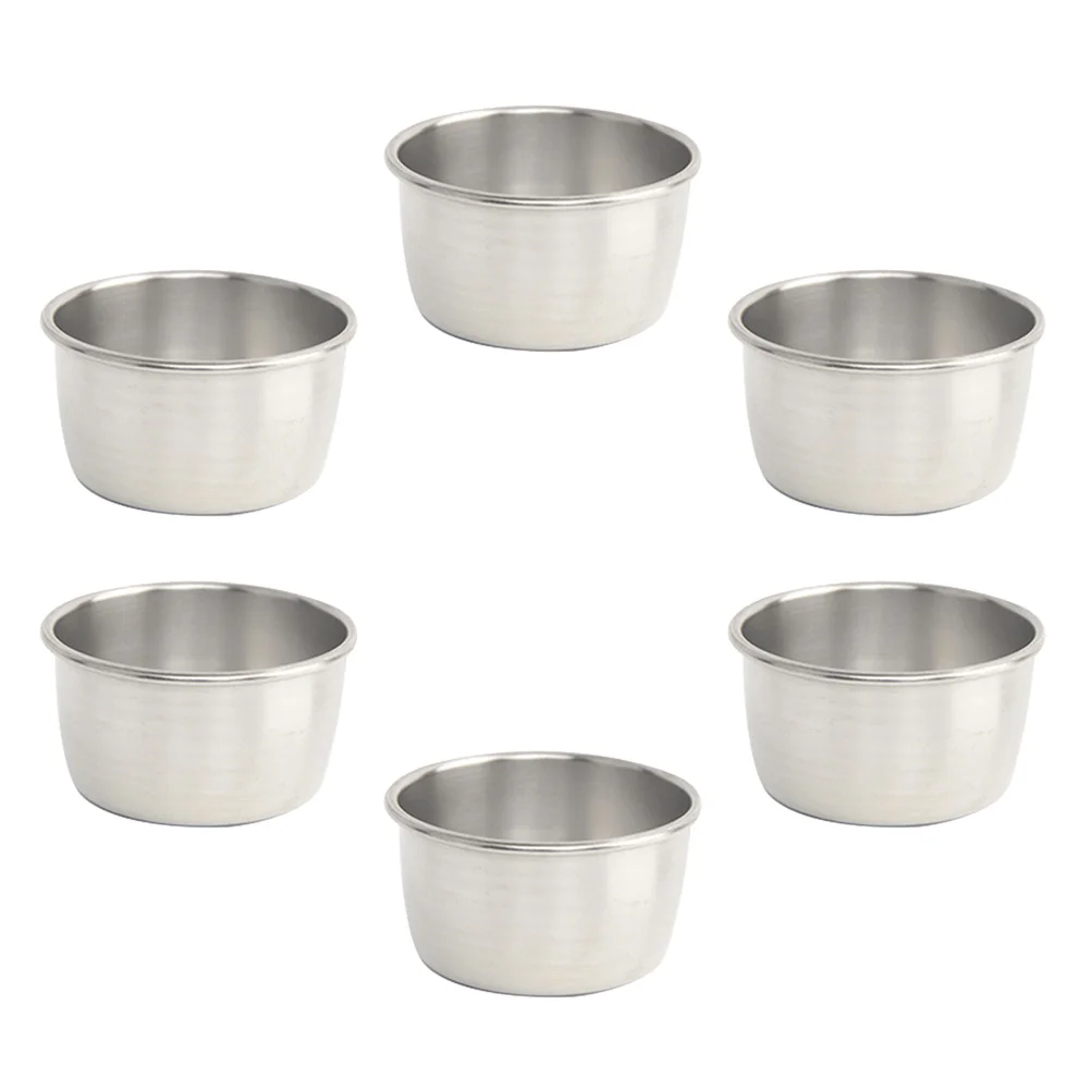 

6 pcs Seasoning Cups 80ml Stainless Steel Food Dipping Ketchup Cup for Buffet