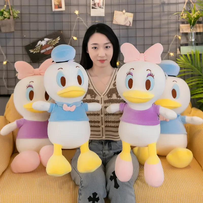 

Big Size Disney Donald Duck Daisy Plush Toy Doll Pillow Cartoon Daisy PP Cotton Stuffed Animals Couple Doll Kids Christmas Gift
