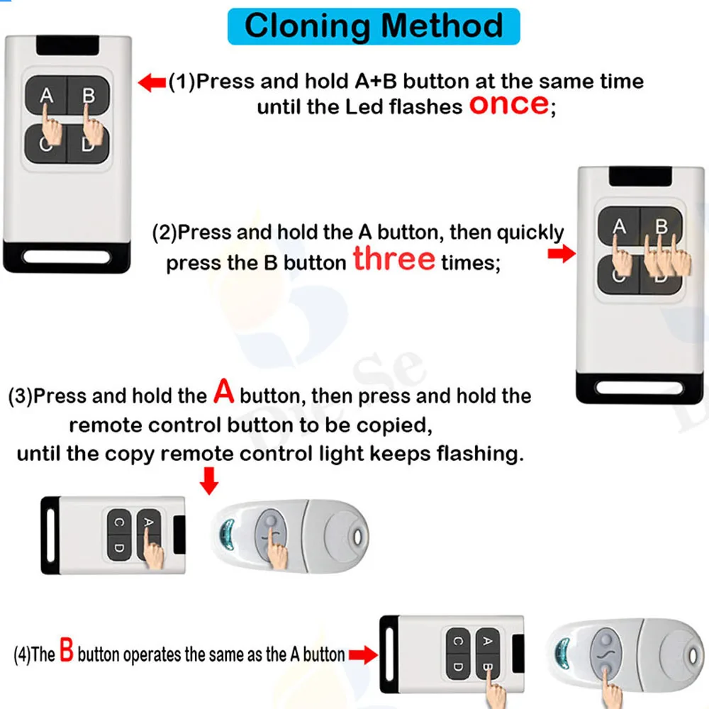Универсальный Высокофункциональный пульт дистанционного управления 433 92 МГц