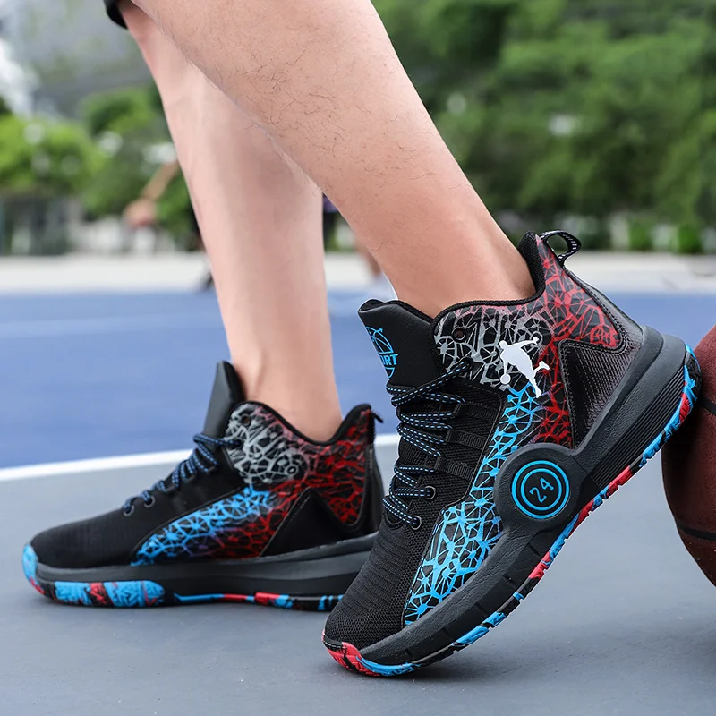 

Lightweight men's basketball shoes, breathable air cushion sports shoes, training boots, sports boots, track and field boots,