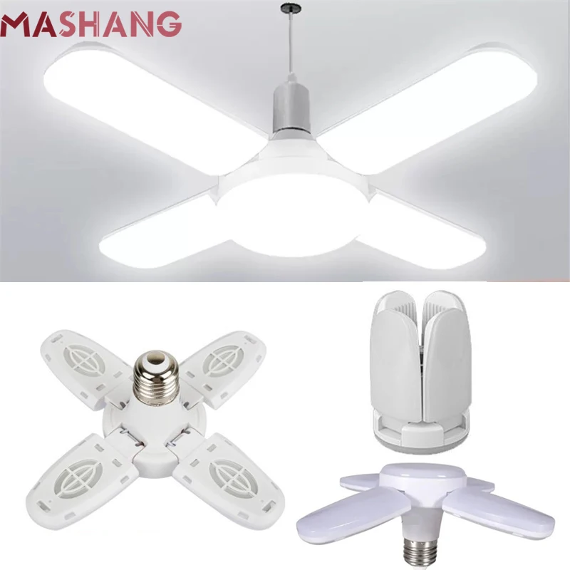 

AC85-265V 28W Led Light Bulbs E27 Ceiling Fan Led Deformable Folding Lamp Industrial Light Bulb for Garage Home Ceiling Lights