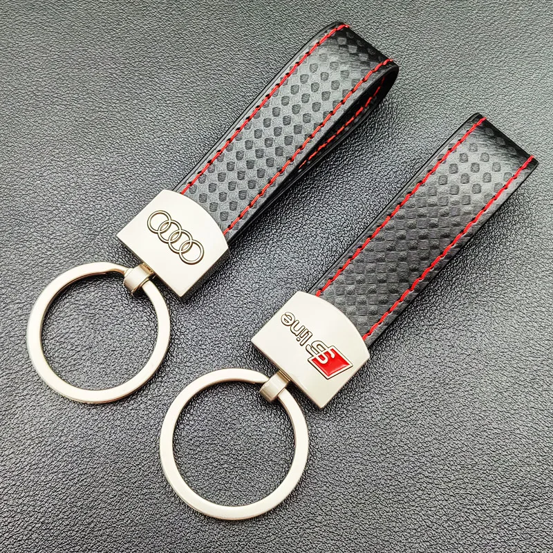 Брелок для ключей ключница с кожаным ремешком и логотипом автомобиля Audi A1 A2 A3 A4 A5