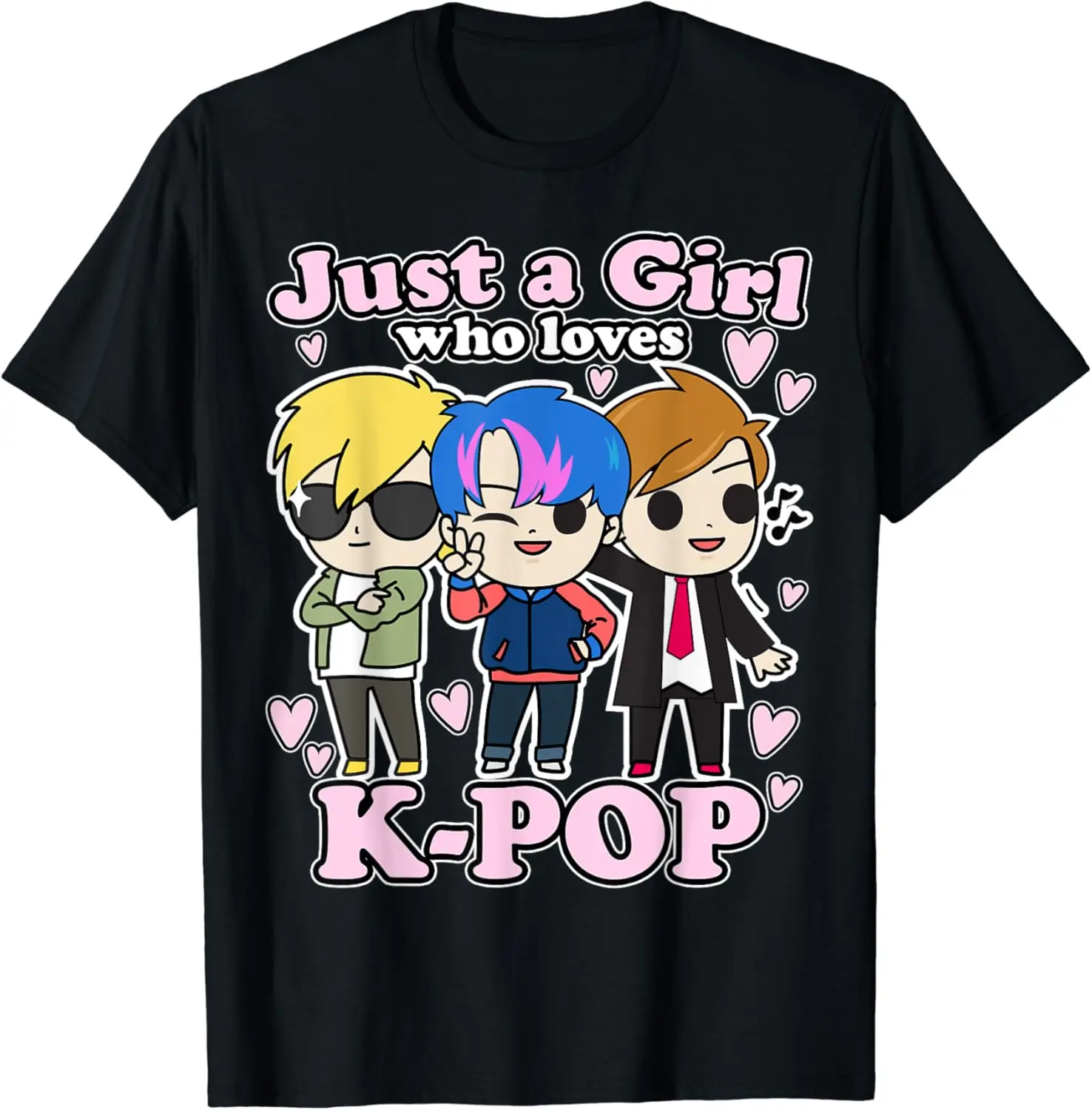 K-Pop футболка с надписью Just A Girl которая любит Корейская поп-группа мужская и