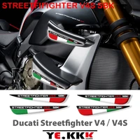 tricolor flag motorcycle wings 3d sticker decal aerodynamic wing sticker for ducati streeetfighter v4s v4 sbk