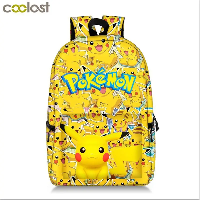 

New Pokemon Anime Surrounding Pikachu Backpack Cartoon Anime Student Load Reduction Schoolbag Children's Birthday Gift