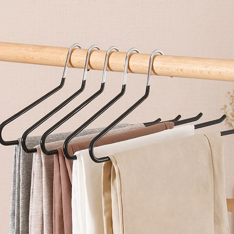 

1PC Metal Open-end Non Slip Slacks Pant Hangers Z-shaped Pant Trouser Hangers Organizers Home Storage Supplies Clothes Storage